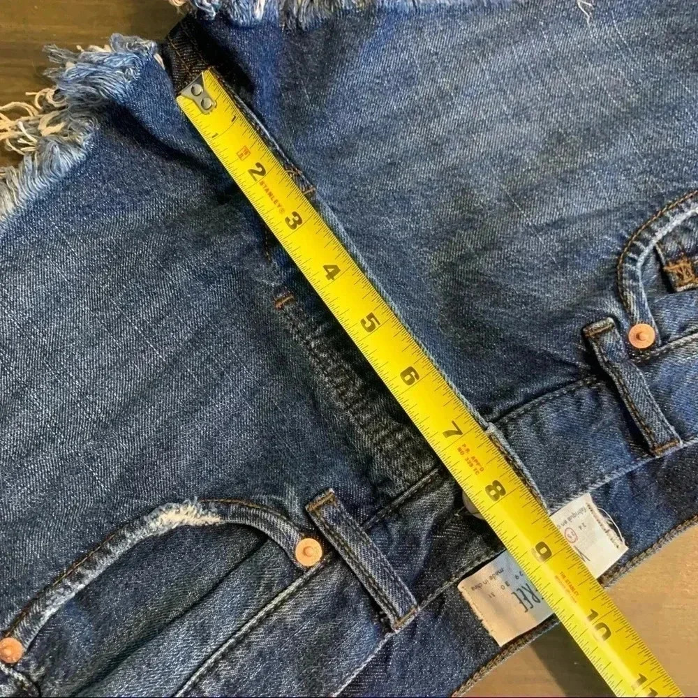 We The Free CutOff Shorts Denim Jeans Distressed Frayed Free People Boho Country - Picture 7 of 8